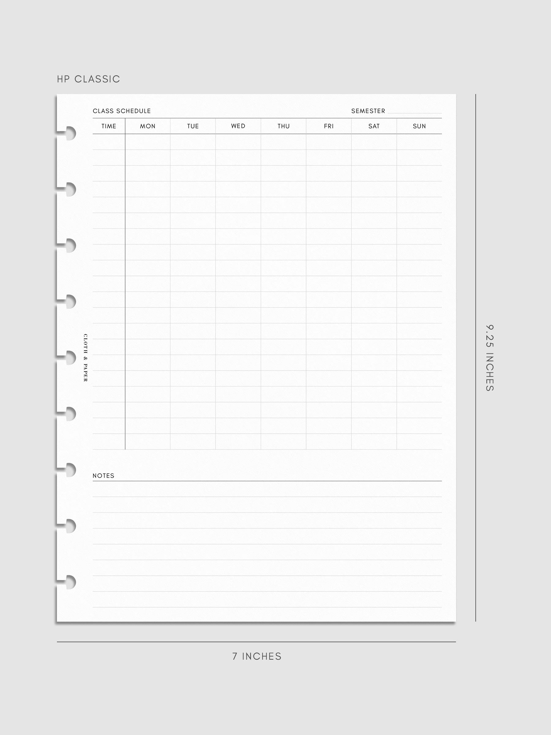 Digital mockup of insert in HP Classic.