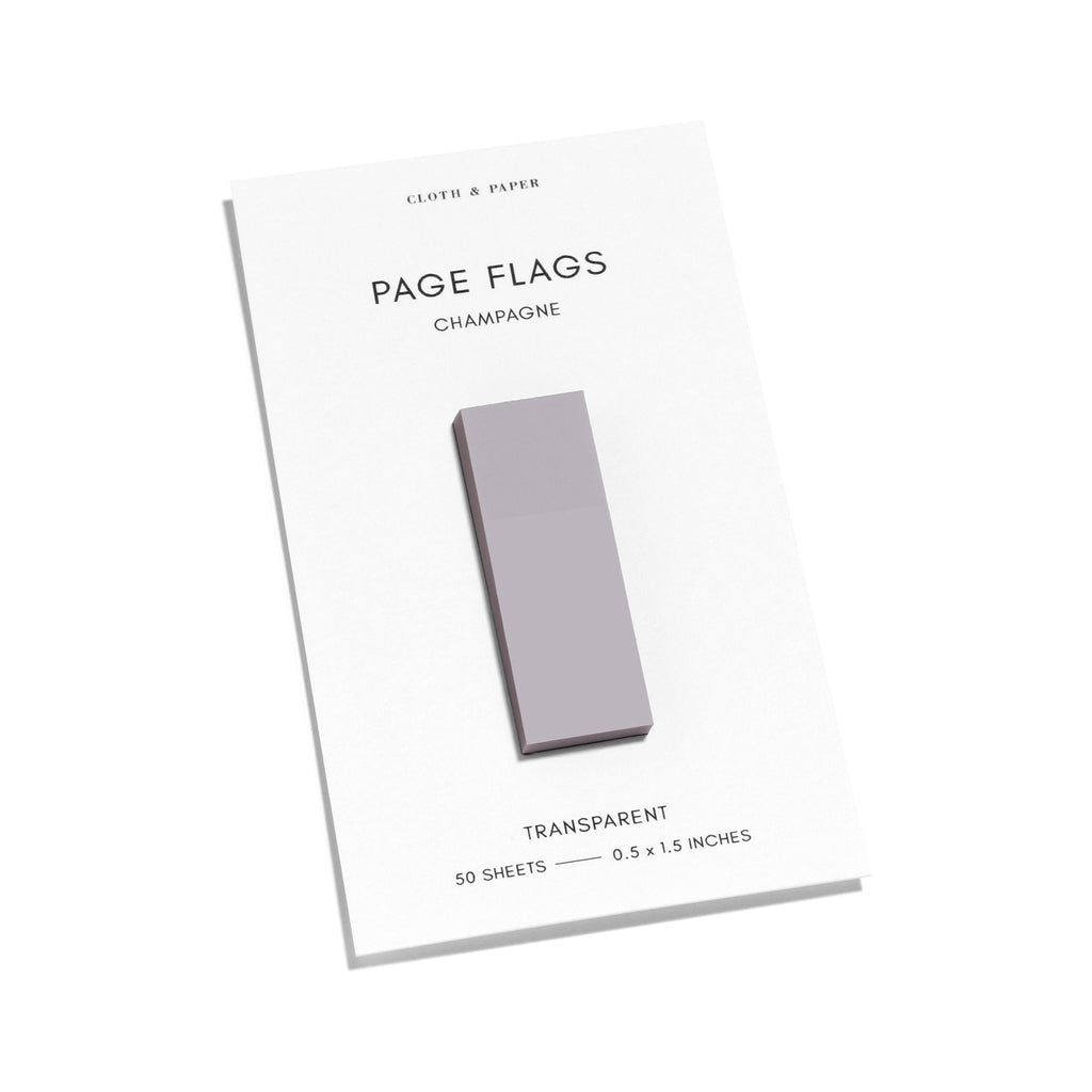 Page flag displayed on a white background. Color pictured is Champagne. 
