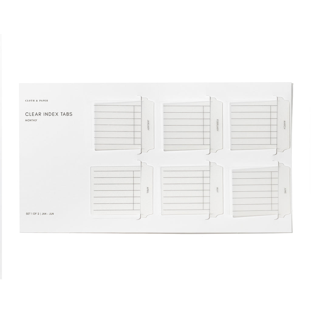 Clear Index Tabs | Cloth & Paper – CLOTH & PAPER