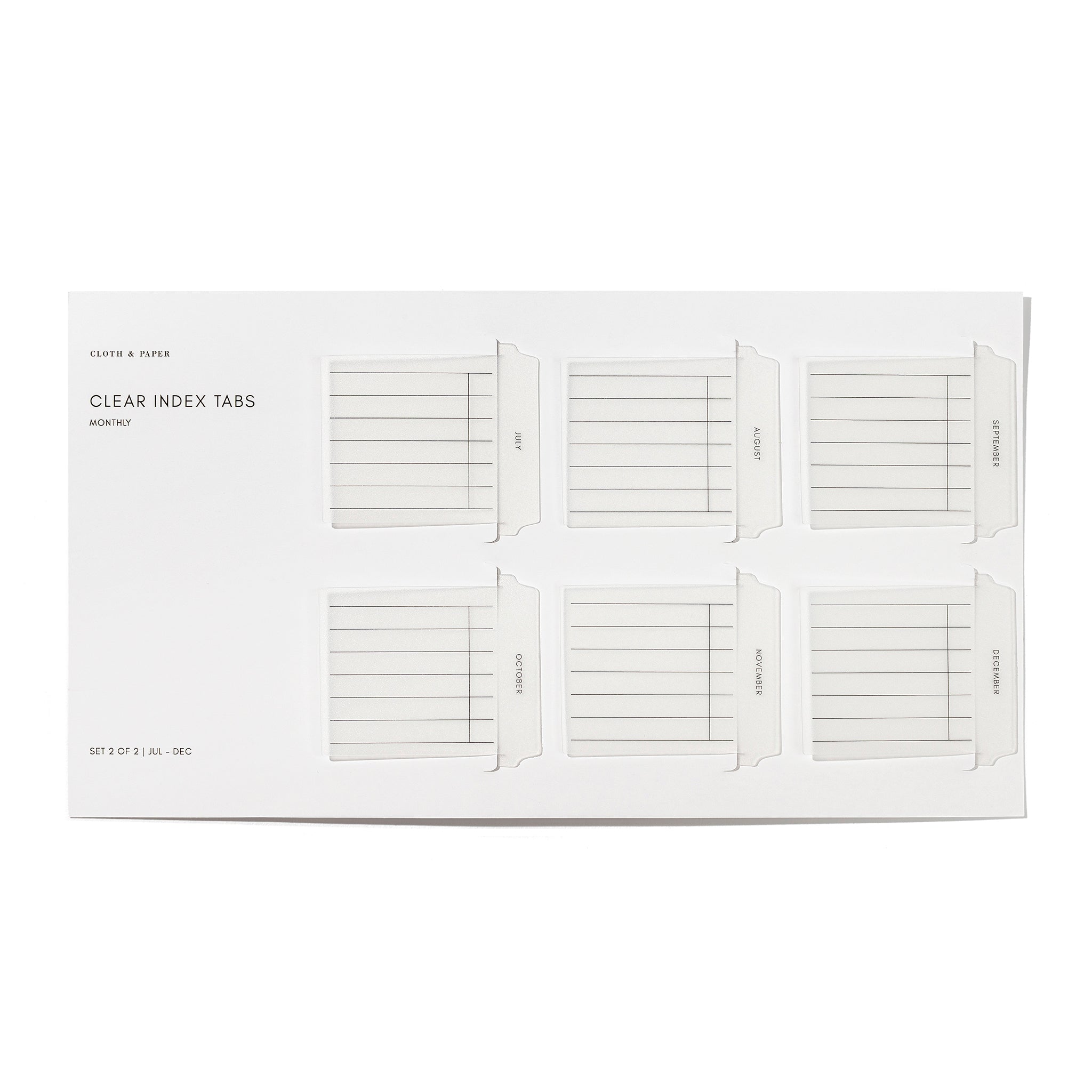 Clear Index Tabs | Cloth & Paper – CLOTH & PAPER