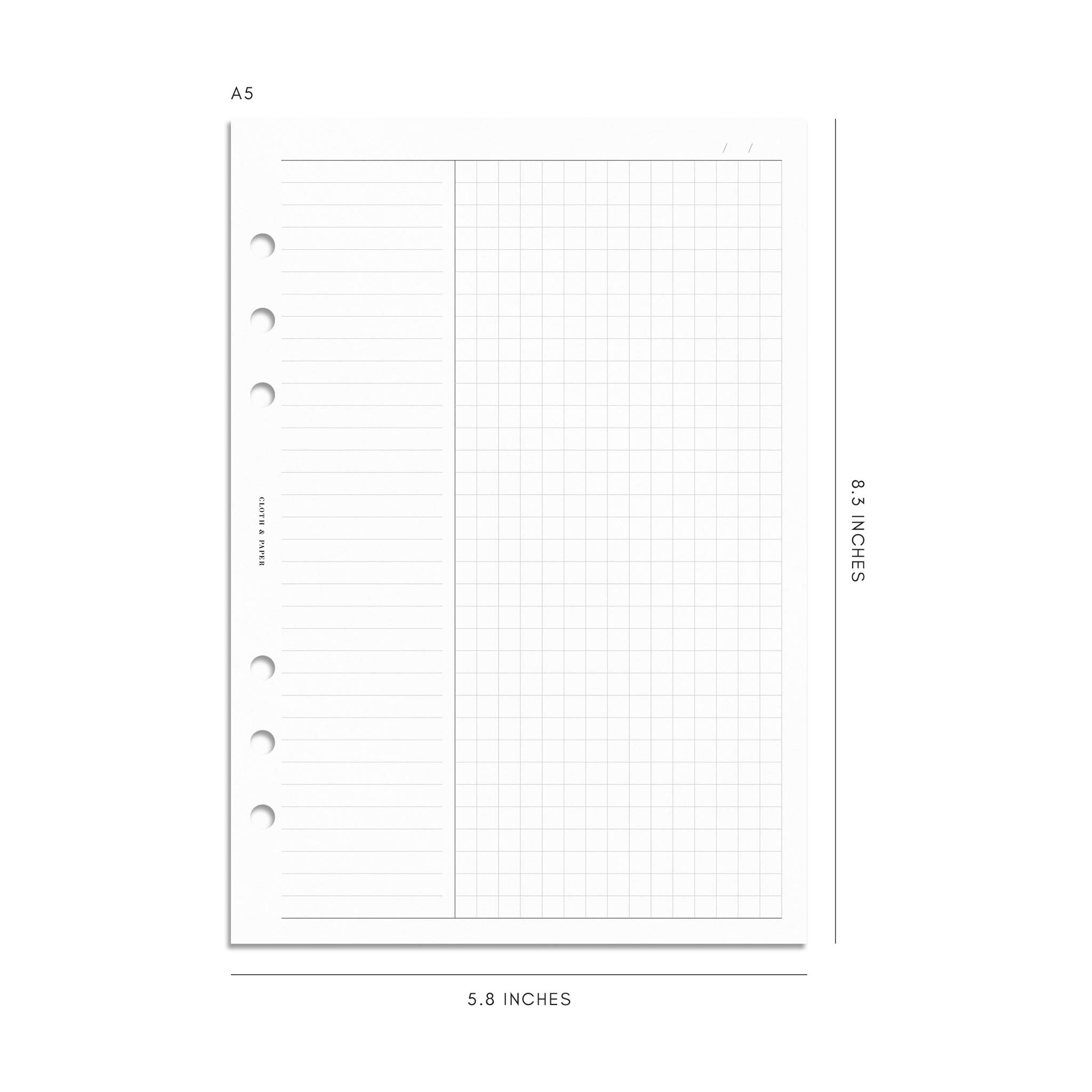 Column Note Taking Planner Insert | Cloth & Paper – CLOTH & PAPER