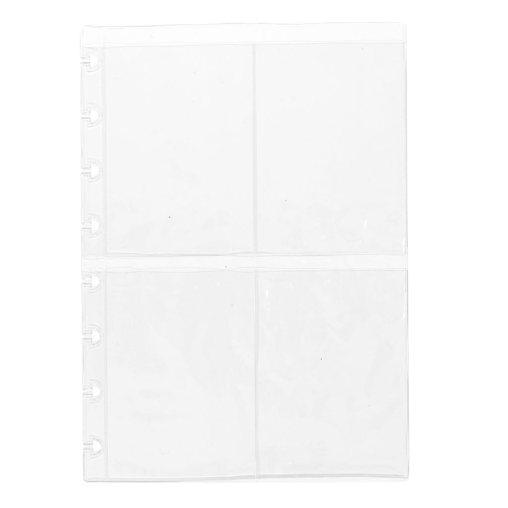 Crystal Clear Credit Card Holder, Cloth and Paper. Card holder displayed on a white background. Size shown is Half Letter.