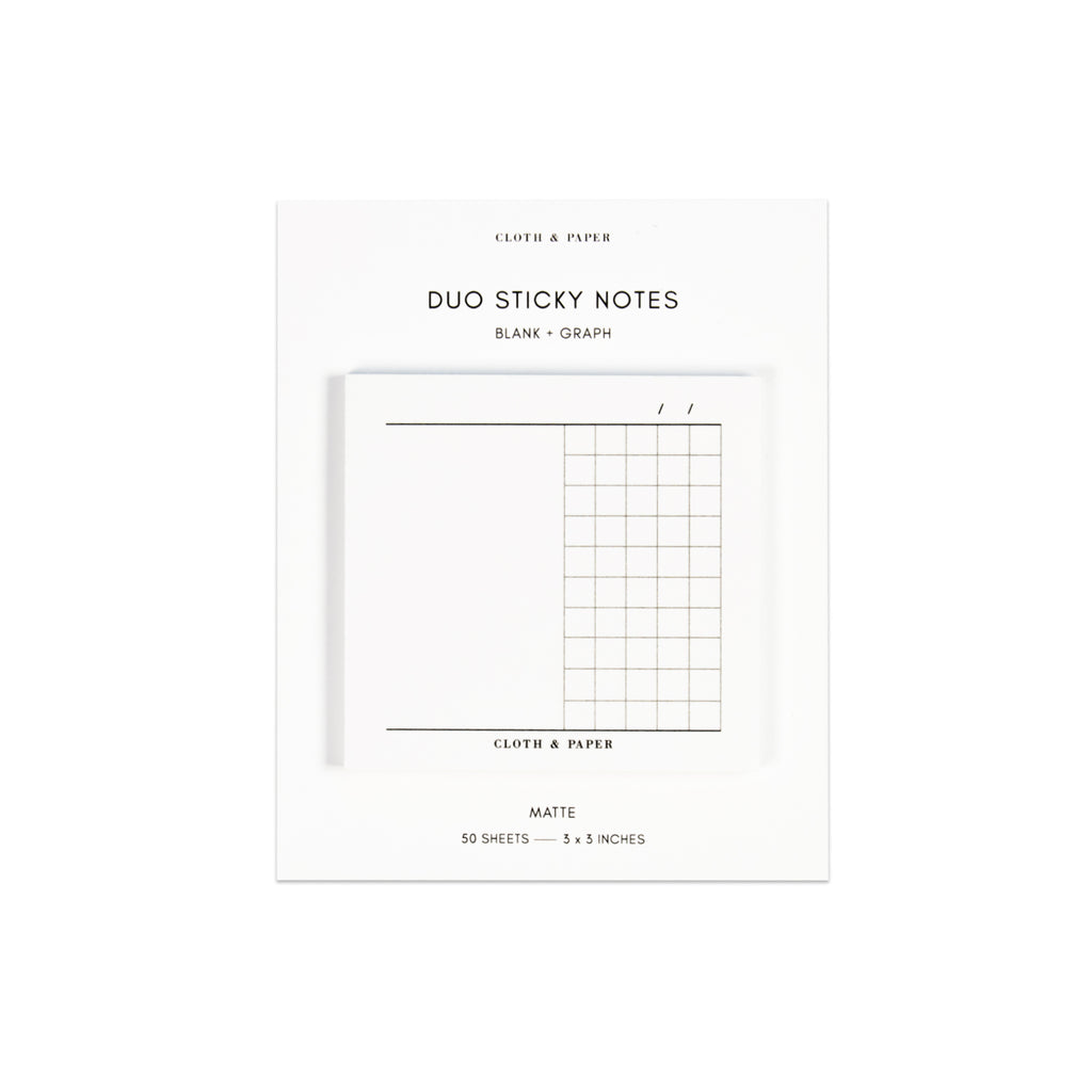 Duo Sticky Notes in Blank and Graph against a white background.