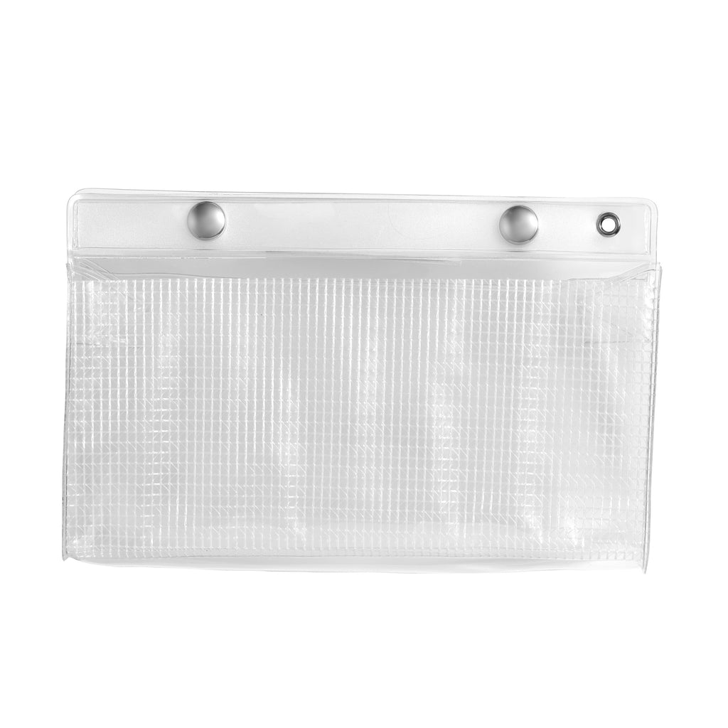 Empty pouch displayed on a white background. 