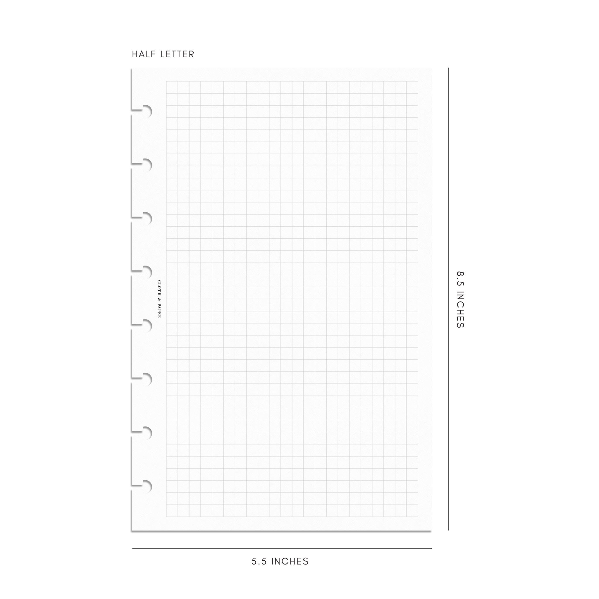 Graph Note Planner Inserts | Cloth & Paper – CLOTH & PAPER