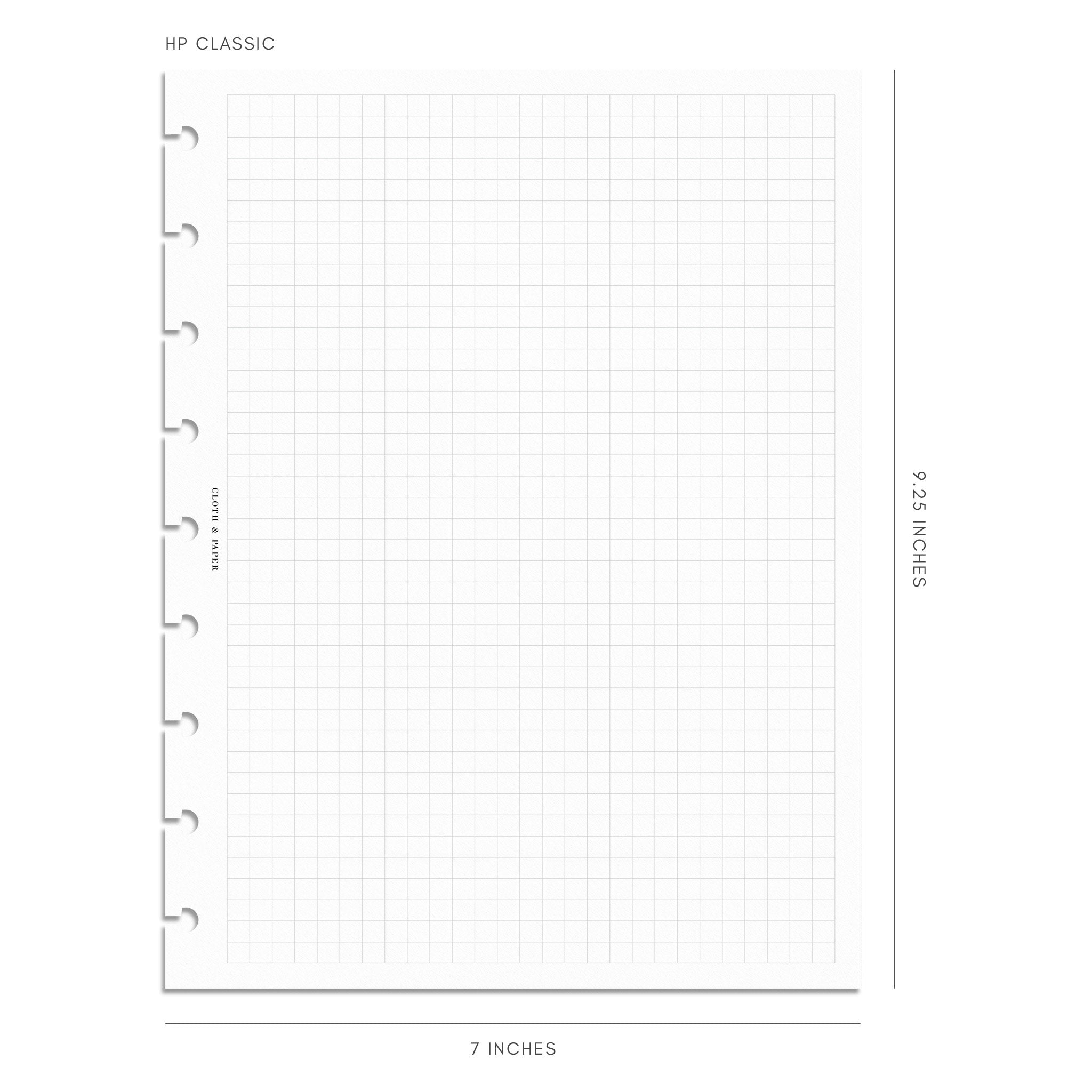 Graph Note Planner Inserts | Cloth & Paper – CLOTH & PAPER