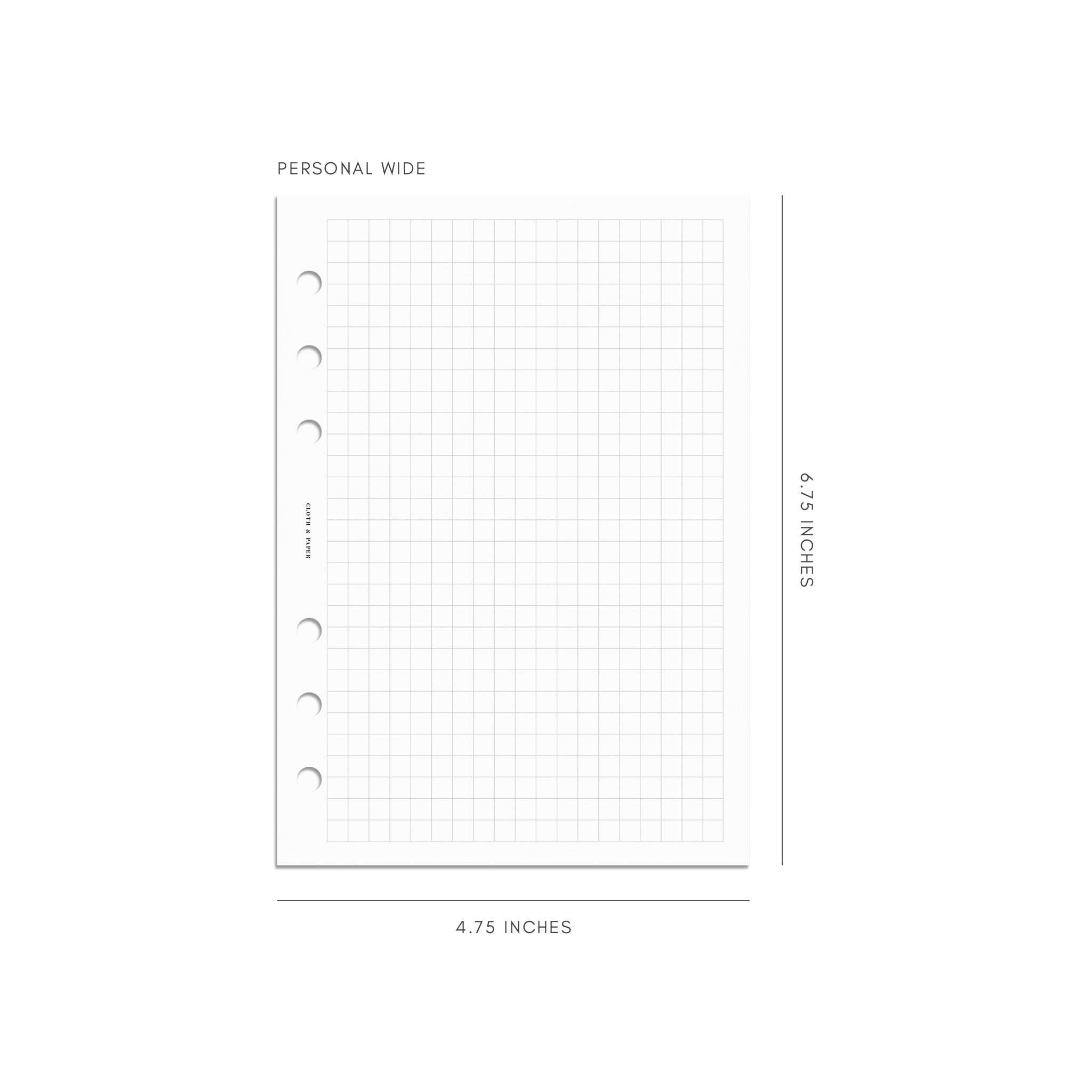 Graph Note Planner Inserts | Cloth & Paper – CLOTH & PAPER