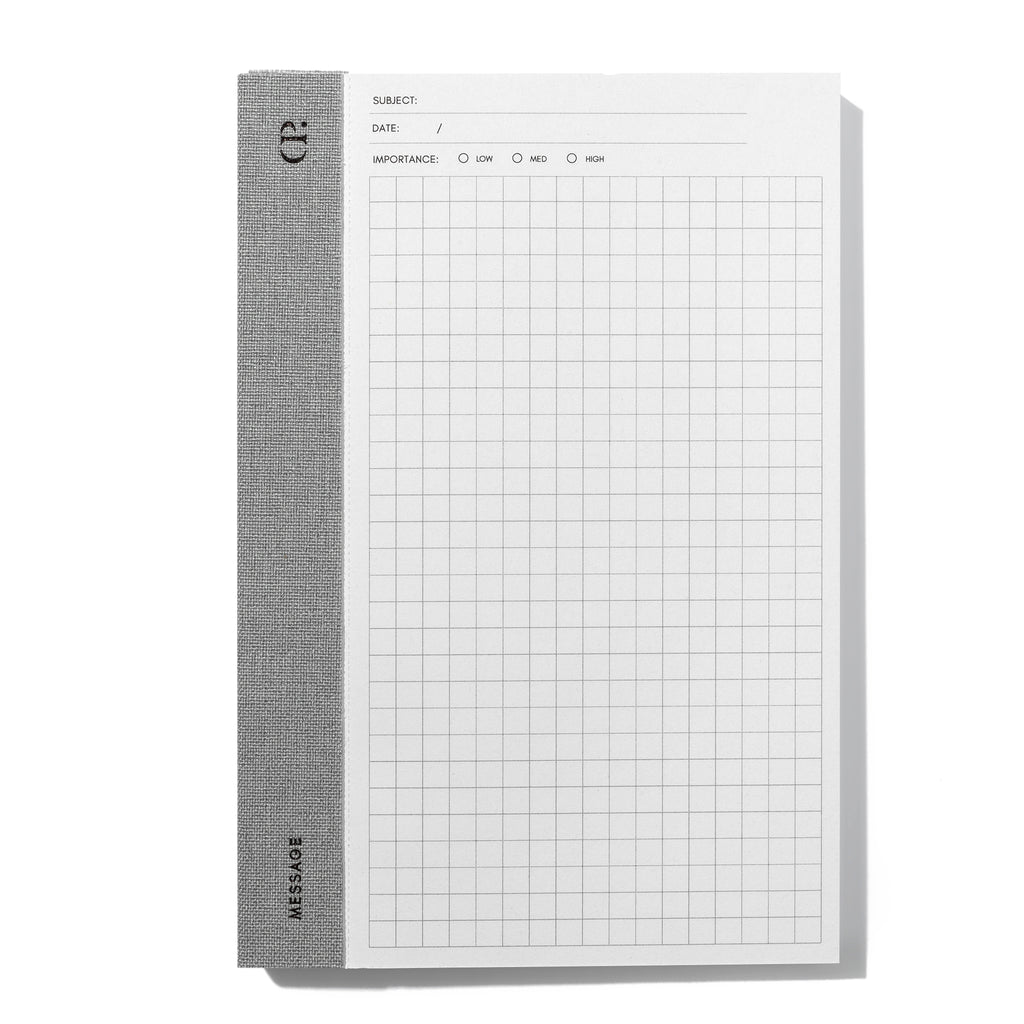 Left Bound Graph Notepad, CP Petite, Cloth and Paper. Notepad displayed on a white background.