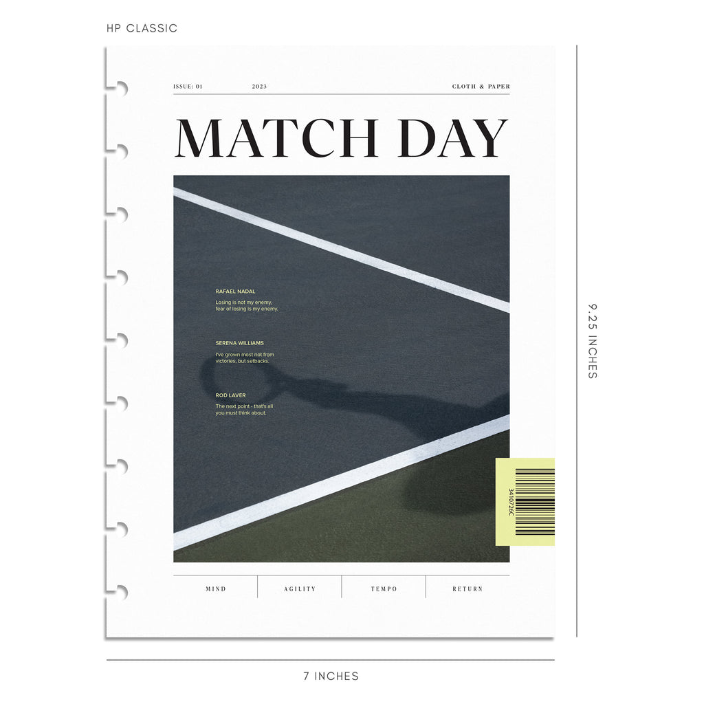 Digital mockup of Match Day dashboard in HP Classic. 