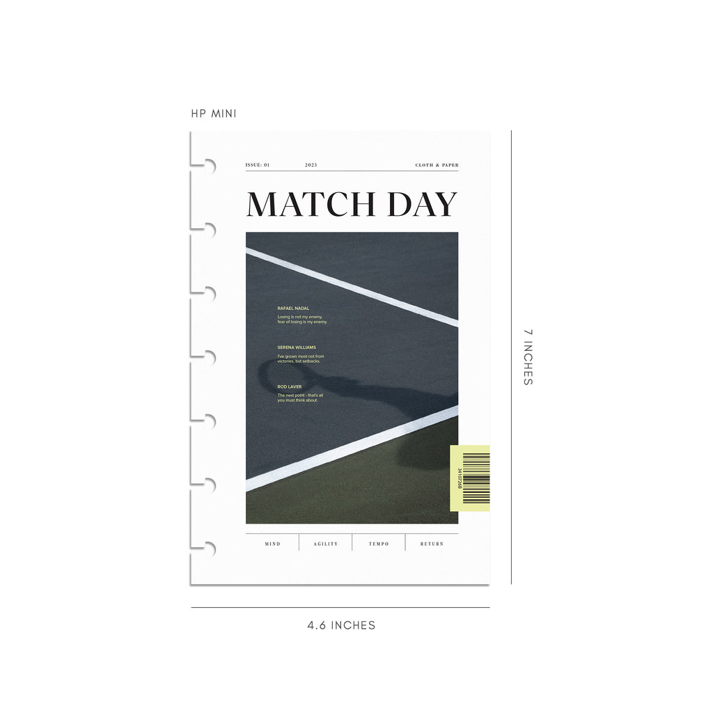 Digital mockup of Match Day dashboard  in HP Mini. 