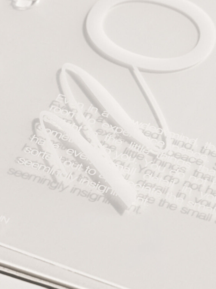 Close up image of the Crystal Clear Planner Cover | Notes.