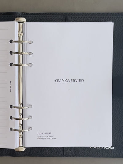 A a brief video showcasing our 2026 Year Overview Planner Inserts.