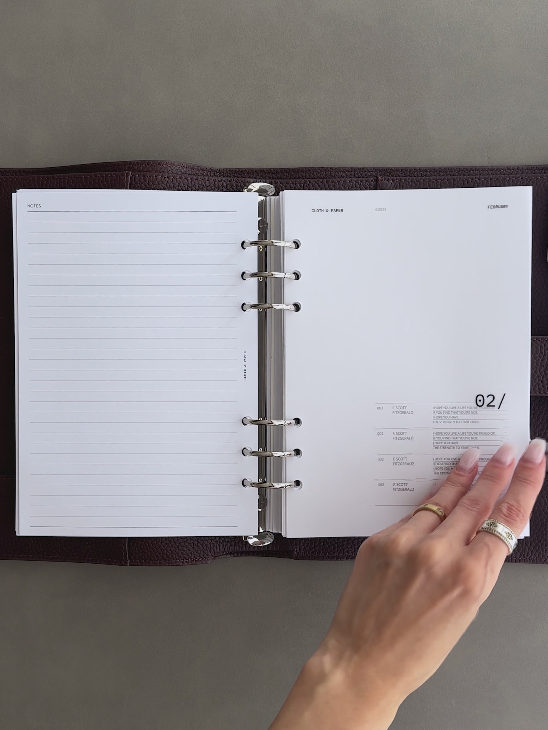 A a brief video showcasing our 2026 Dated Vertical Weekly Planner Insert | Monday Start.