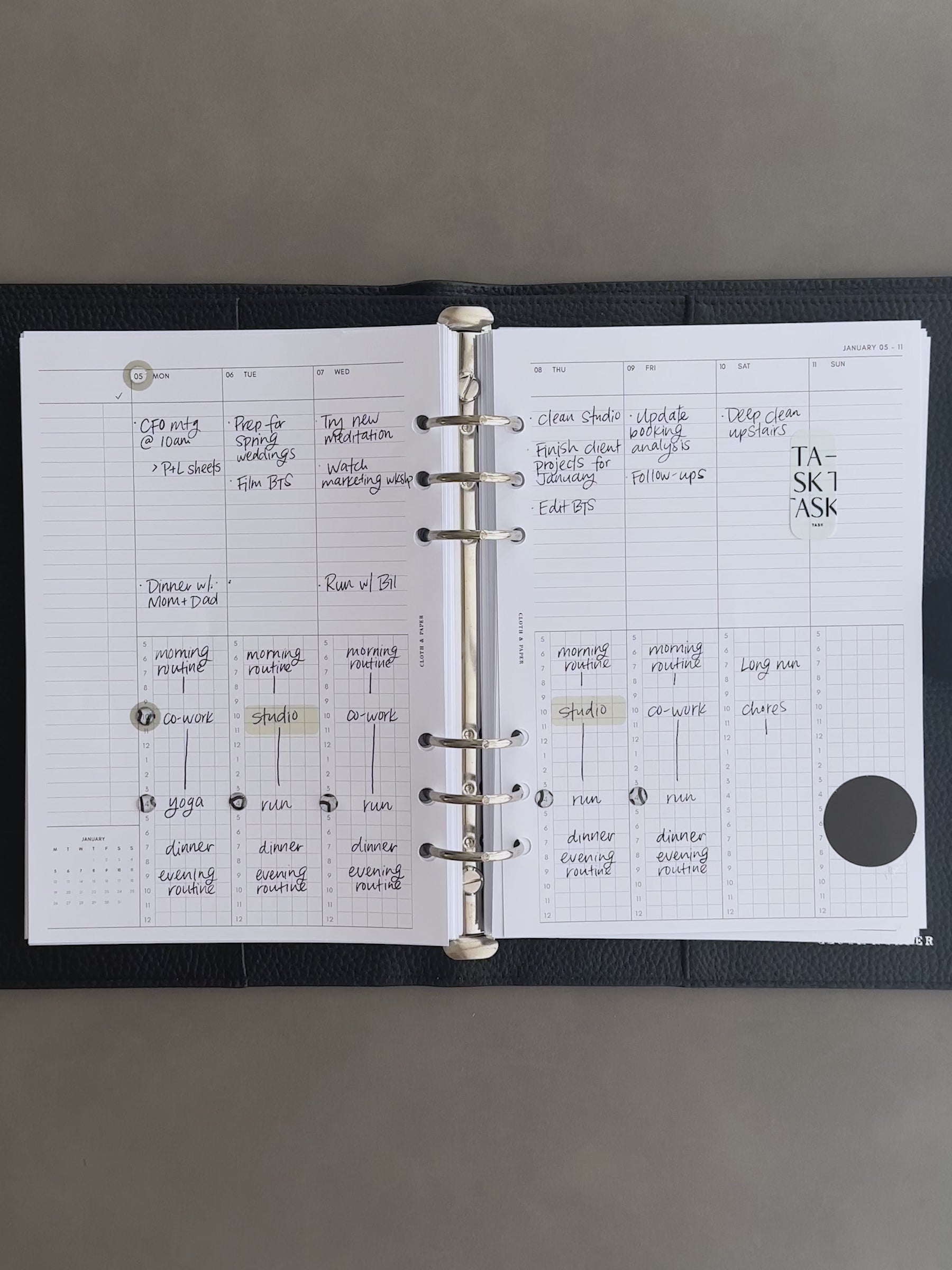 A a brief video showcasing our 2026 Dated Weekly Schedule Planner Insert | Monday Start.
