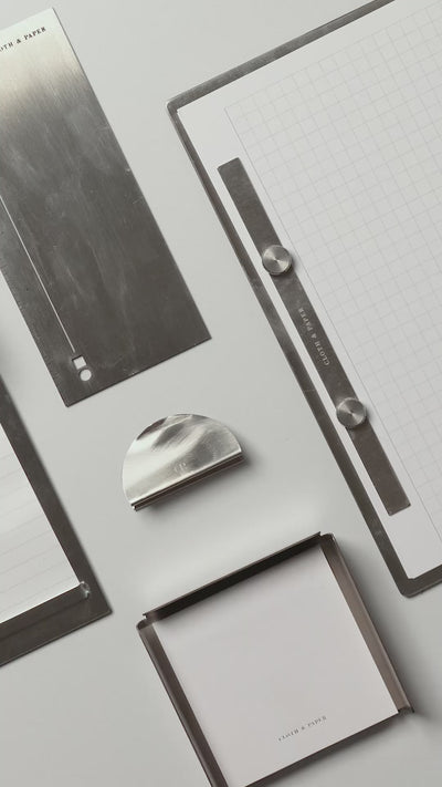 Cloth & Paper Metal Clip Stand shown with other metal products.