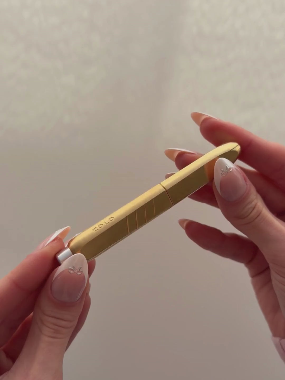 Kolo Tino Fountain Pens shown in use writing on paper.