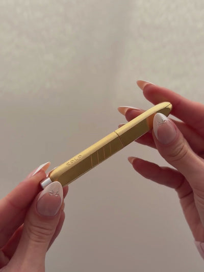 Kolo Tino Fountain Pens shown in use writing on paper.