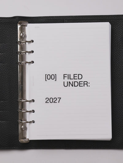 A planner flip through featuring the 2027 Front + Monthly Dashboard Overlays in the color Avant Garde