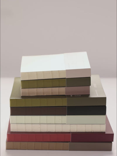 Opening and flipping through various sizes and layouts of the Perfect Bound Notebook series.