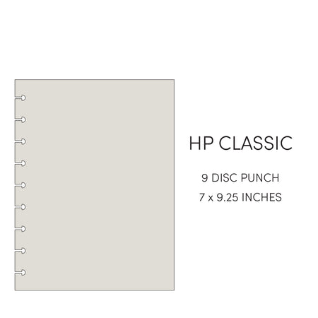 Cloth and Paper size guide - Half Classic - 7 x 9.25 inches