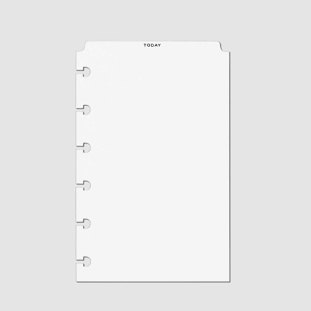 Today Tab Planner Divider, Low Profile, Matte. Black foil divider displayed on a white background.