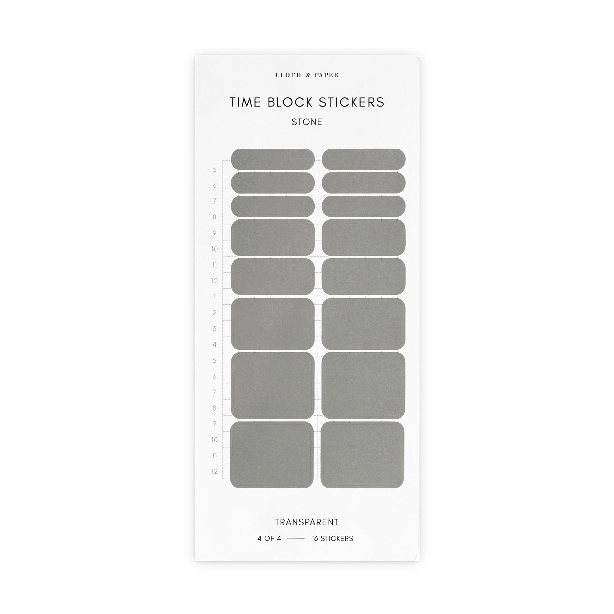 Time Block Planner Sticker Set | Cloth & Paper – CLOTH & PAPER