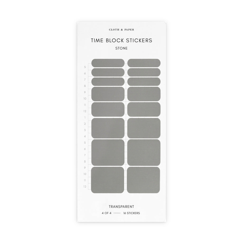 Time Block Planner Sticker Set | Cloth & Paper – CLOTH & PAPER