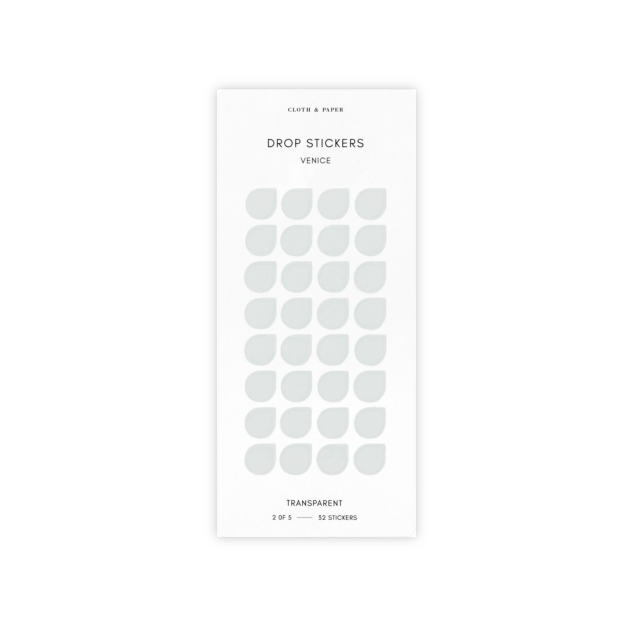 Minimal Shape Sticker Set | Transparent | Drops | Cloth & Paper – CLOTH ...
