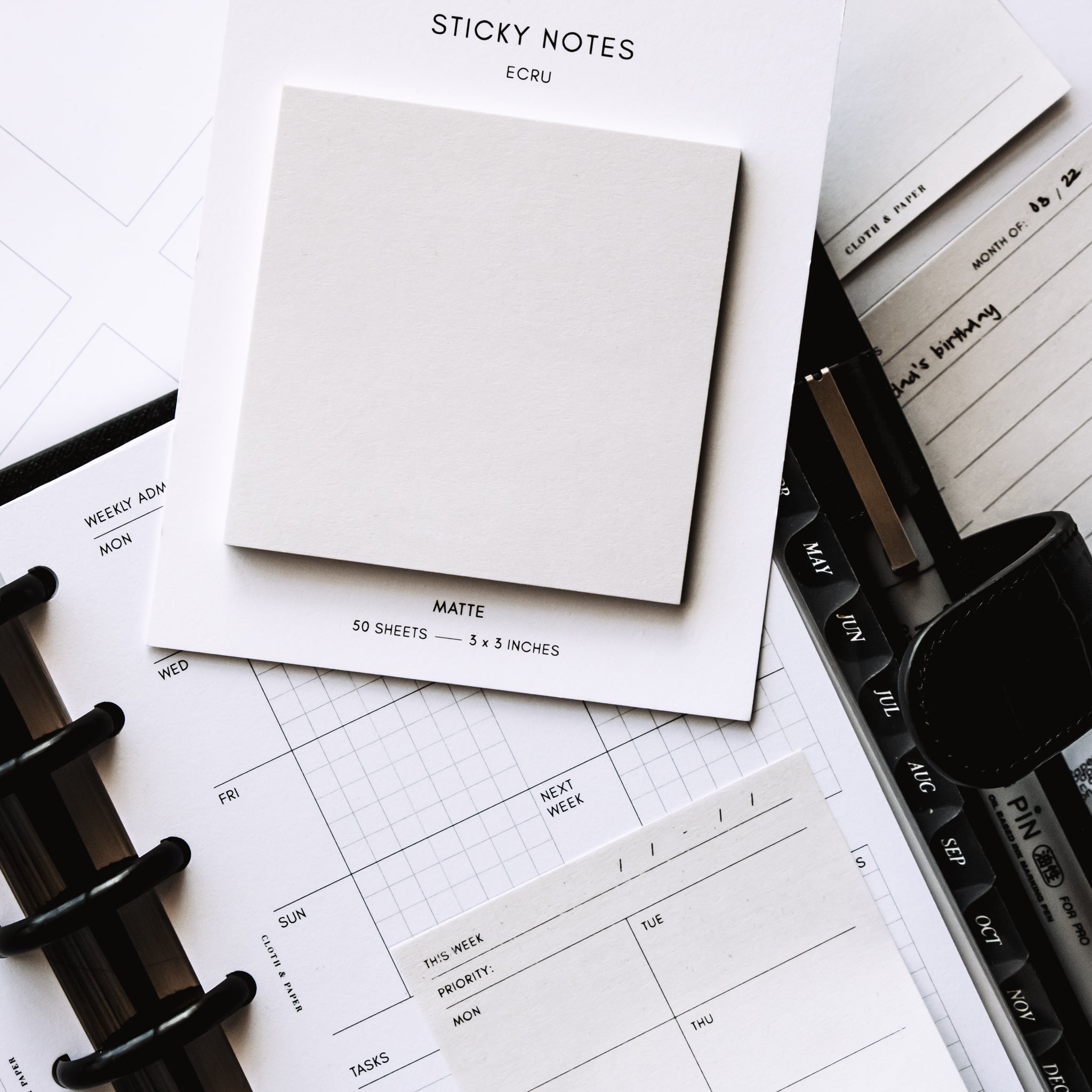 3x3 Sticky Note Printable | Admin | Cloth & Paper – CLOTH & PAPER