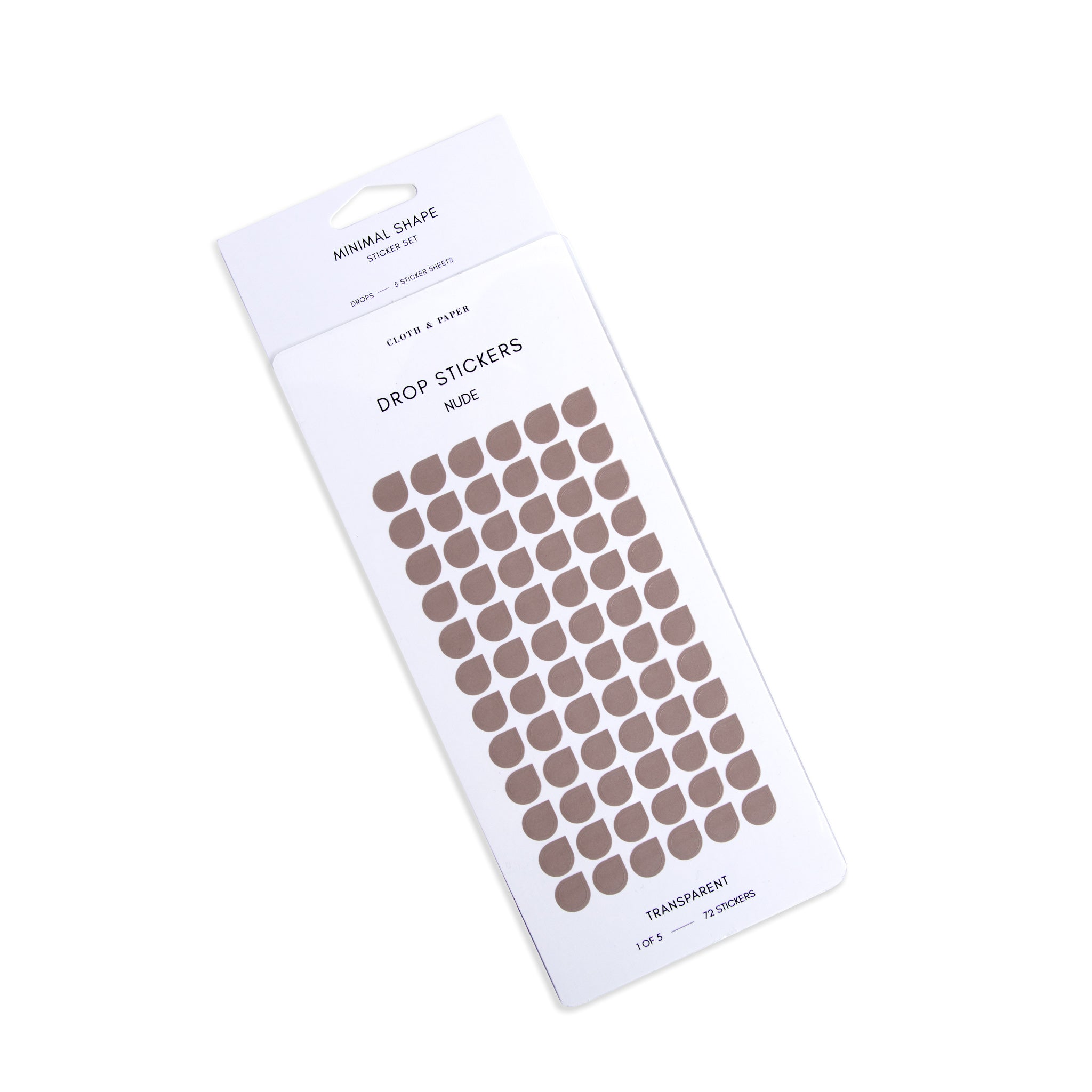 Minimal Shape Sticker Set | Transparent | Drops | Cloth & Paper – CLOTH ...