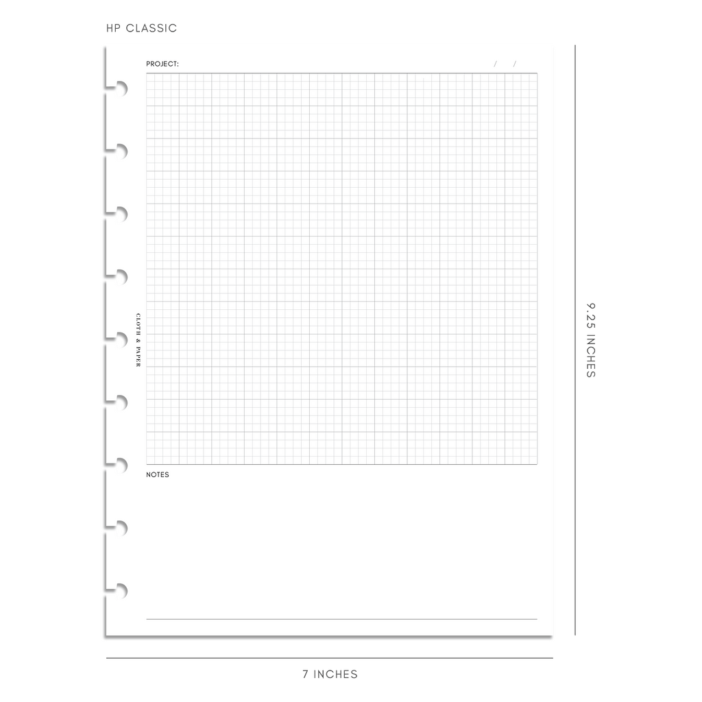 HP Classic Engineering Grid Planner Inserts