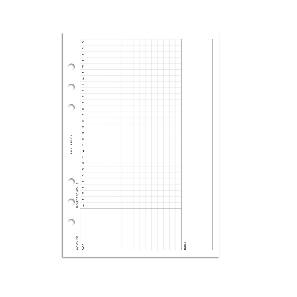 Gantt Chart Planner Inserts | Refreshed Layout