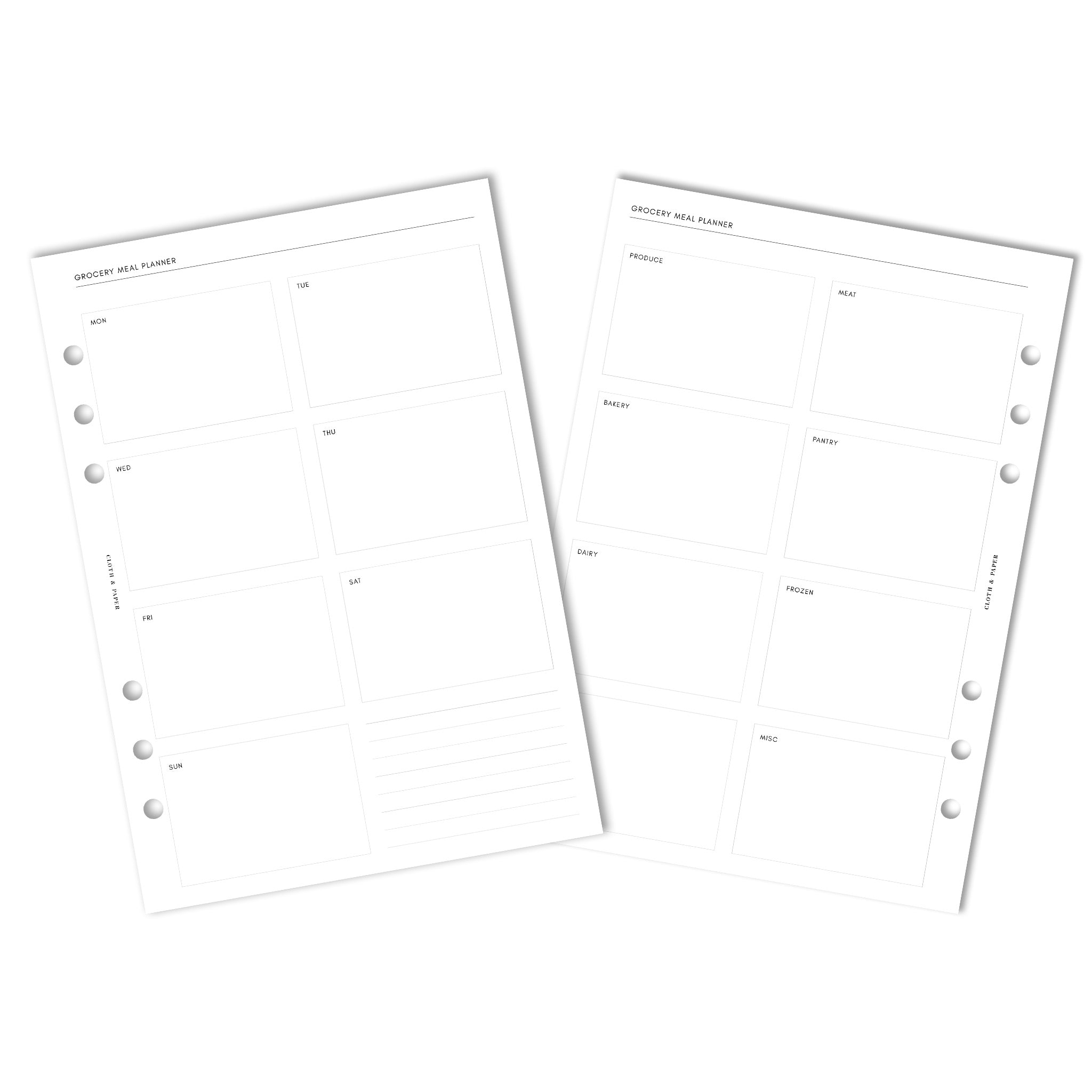 2023-2024 Planner Refills - 2023-2024 Weekly & Monthly Planner Refill, July  2023-June 2024, 7-Hole Punched, Desk Size 4, 5.8 x 8.3, Ocean