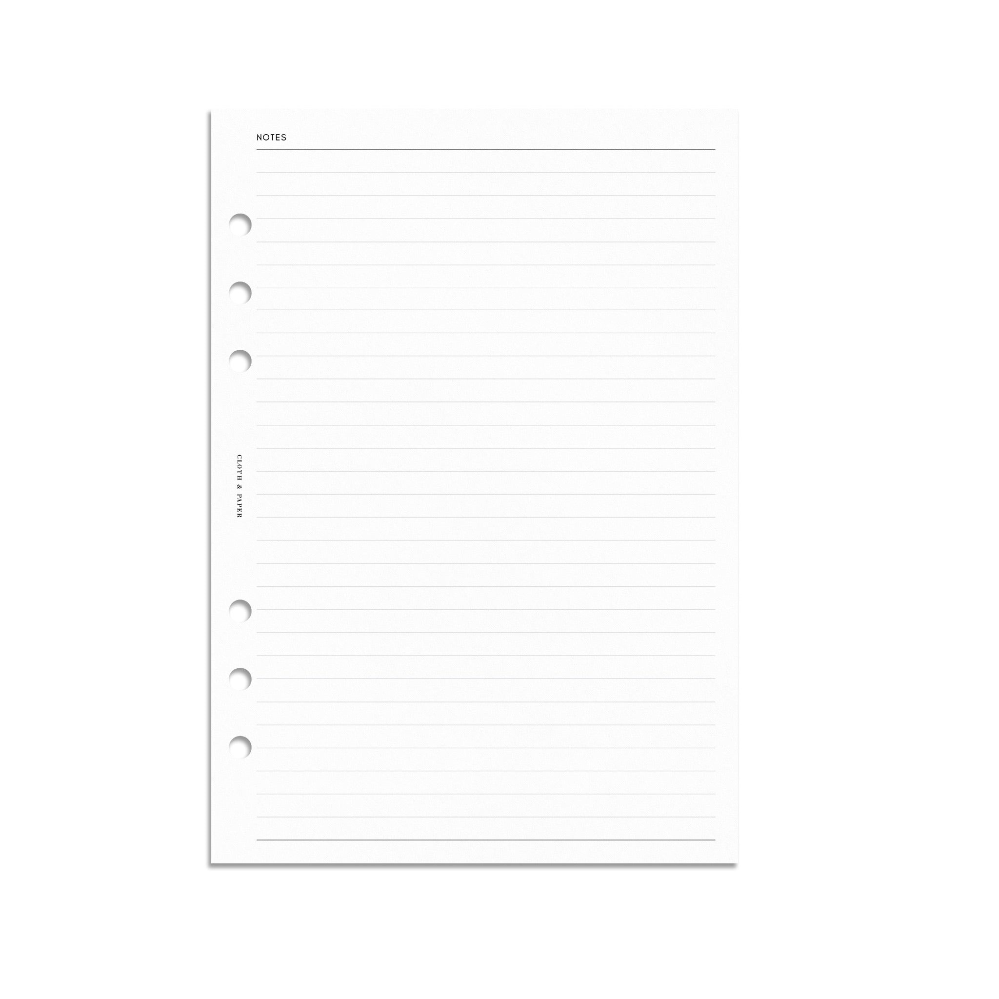 Lined Notes Planner Inserts Cloth Paper CLOTH PAPER lined-notes-planner-inserts-cloth-paper-cloth-paper