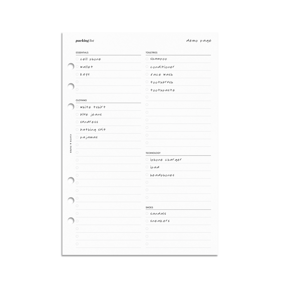 Cloth & Paper | Planner Inserts – CLOTH & PAPER