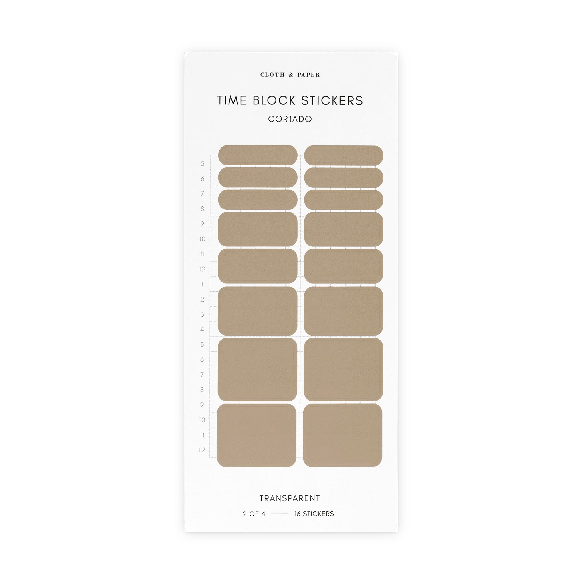 Time Block Planner Sticker Set | Cloth & Paper – CLOTH & PAPER