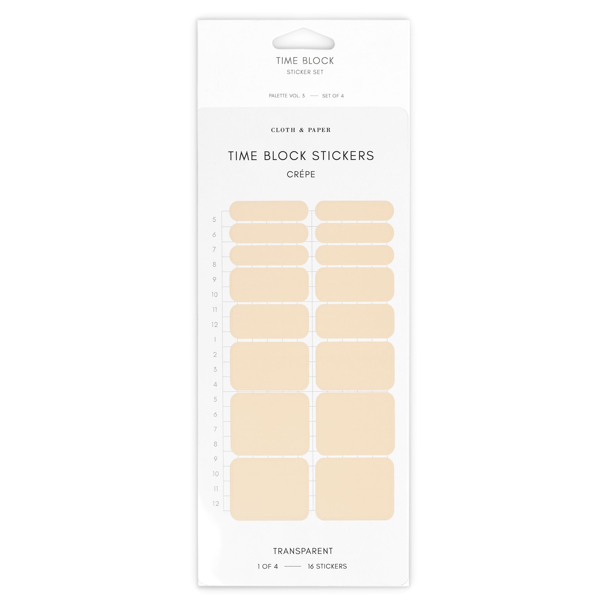 Time Block Planner Sticker Set | Cloth & Paper – CLOTH & PAPER