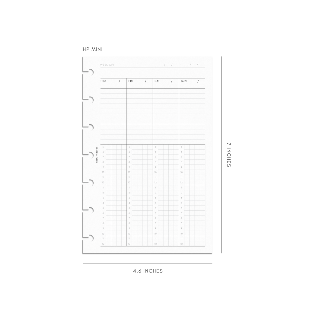 Weekly Schedule Planner Inserts Cloth Paper CLOTH PAPER weekly-schedule-planner-inserts-cloth-paper-cloth-paper