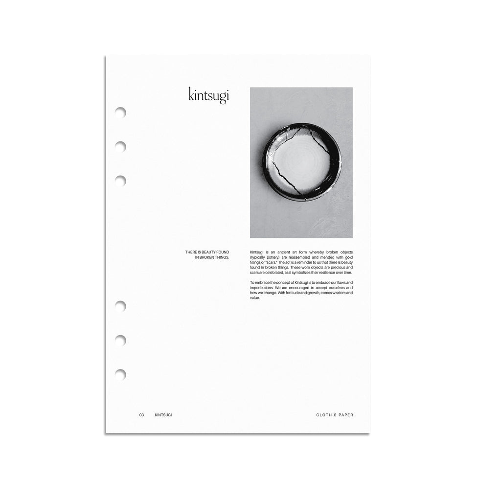 Kintsugi Planner Dashboard Cloth Paper CLOTH PAPER Kintsugi planner dashboard cloth paper cloth paper