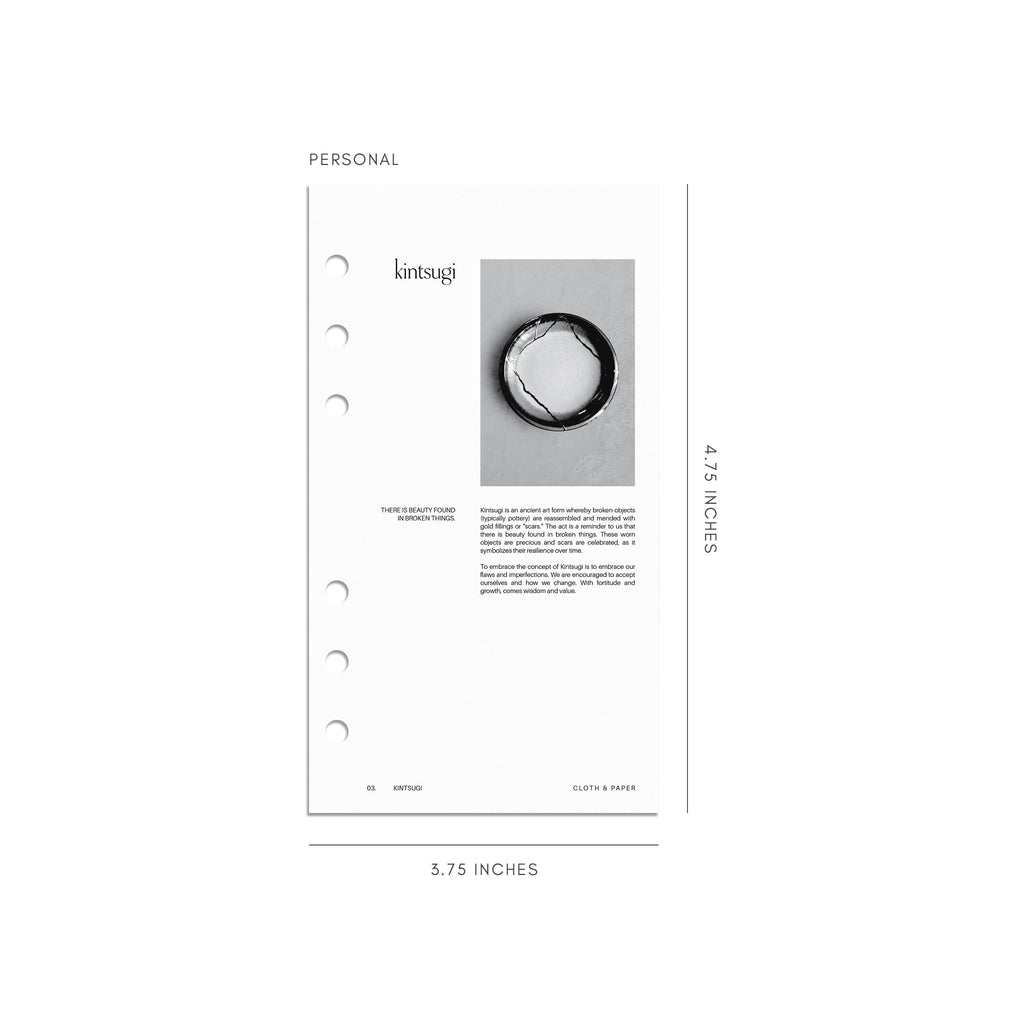 Kintsugi Planner Dashboard Cloth Paper CLOTH PAPER Kintsugi planner dashboard cloth paper cloth paper