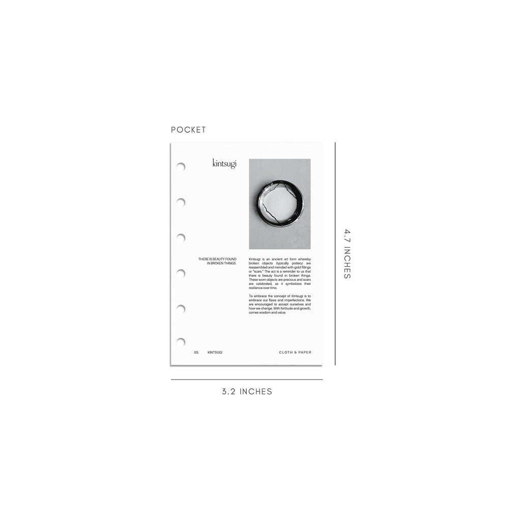 Kintsugi Planner Dashboard Cloth Paper CLOTH PAPER Kintsugi planner dashboard cloth paper cloth paper