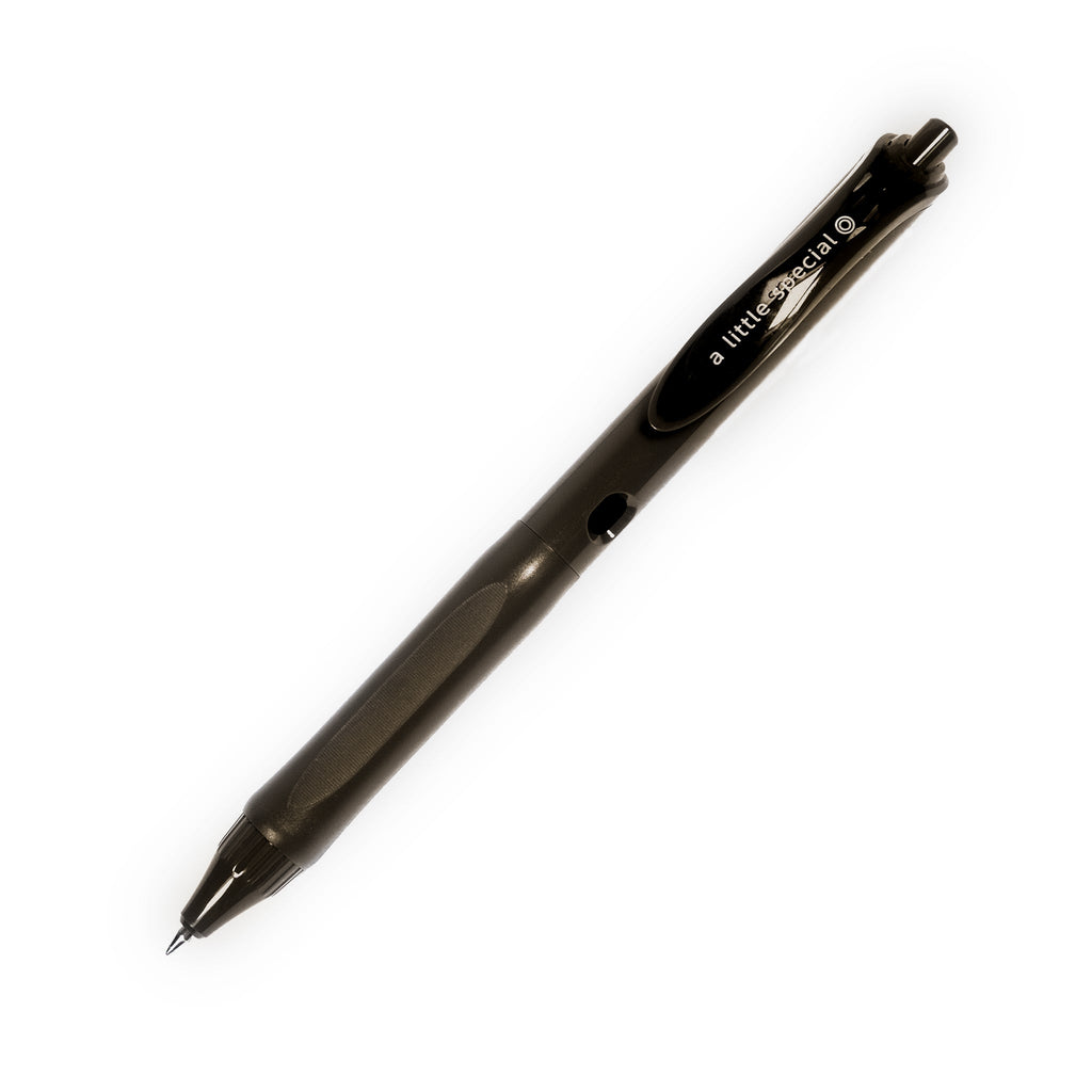 Dark Brown pen turned to the right against a white background.