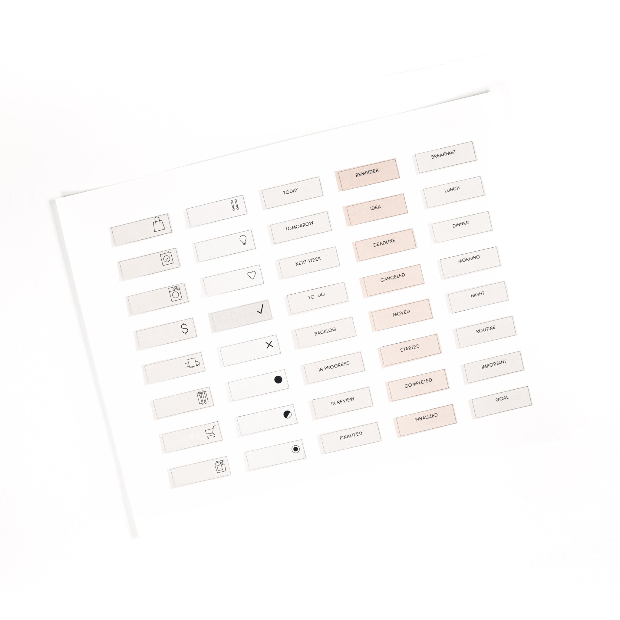 Flags mini Planner Stickers Reminder Flags Colorful boxes